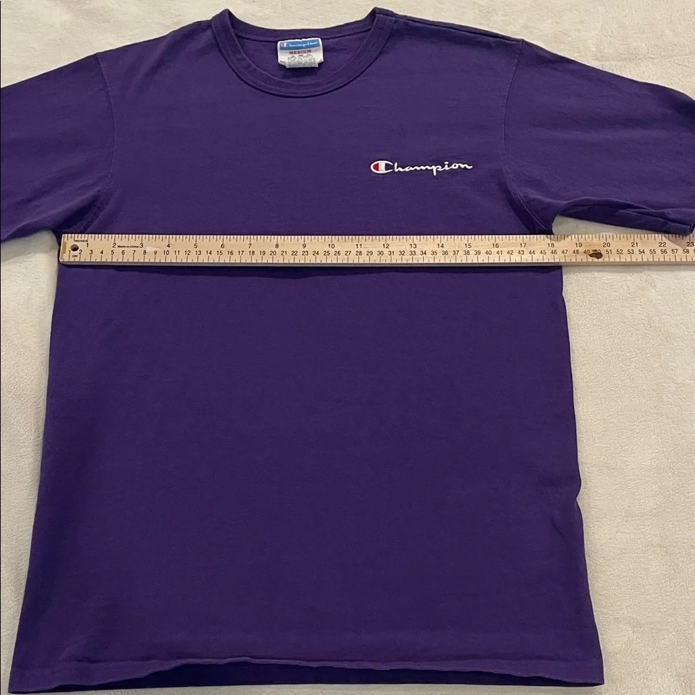 Champion Classic Deep Purple Logo Tee, Size Medium. - Picture 5 of 8